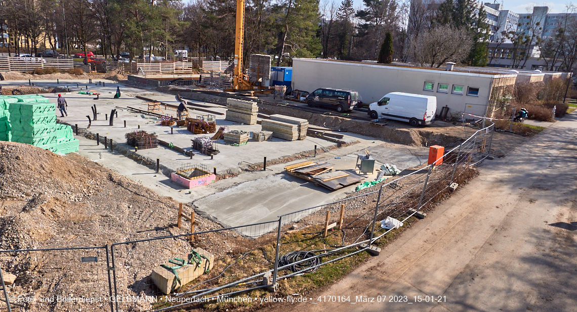 07.03.2023 - Baustelle an der Quiddestraße Haus für Kinder in Neuperlach